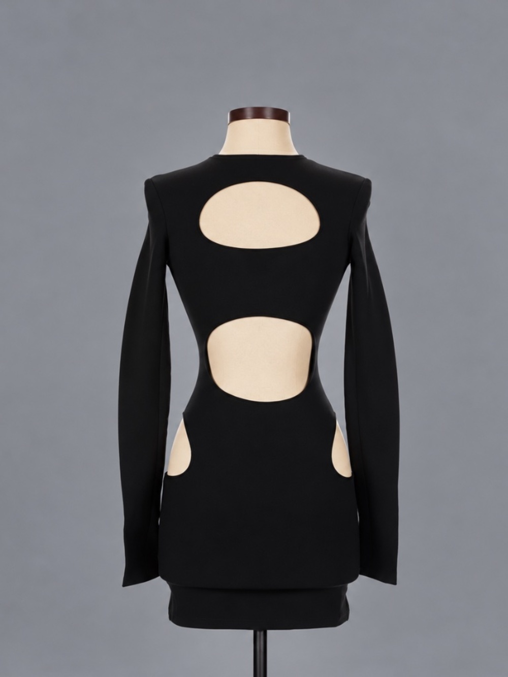 Edikted Black Cutout Long Sleeve Mini Dress – Size XS NWT